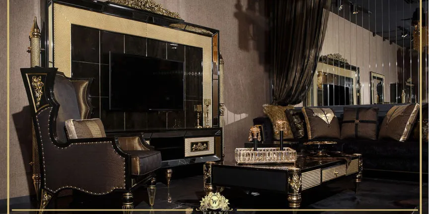 siyah koltuk takımı avangarde mobilya masko