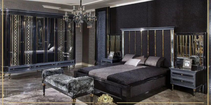 siyah yatak odası masko