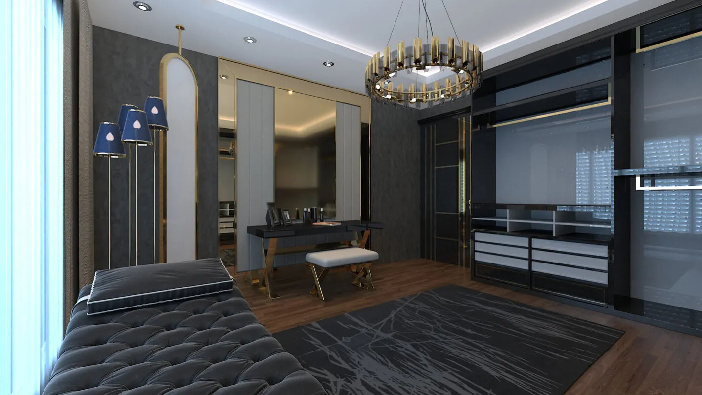 Luxury Giyinme Odası Lüks Mobilya Projesi İstanbul Masko